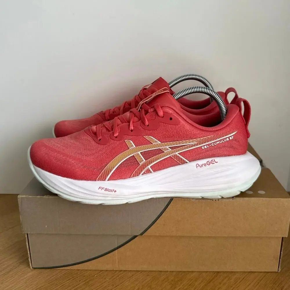 ASICS Gel- Cumlus 27 Dark Pink /Clay Orange Women Running Sneakers- SZ 9.5